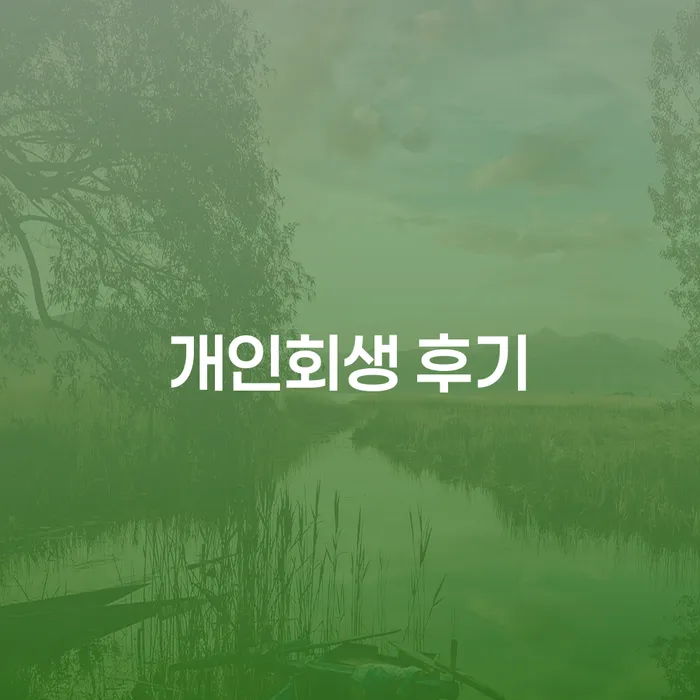 봉화군 개인회생소득 신용회복 알아보기