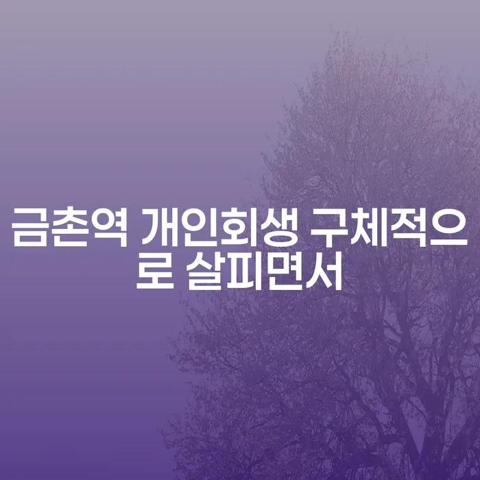 금촌역 개인회생 구체적으로 살피면서