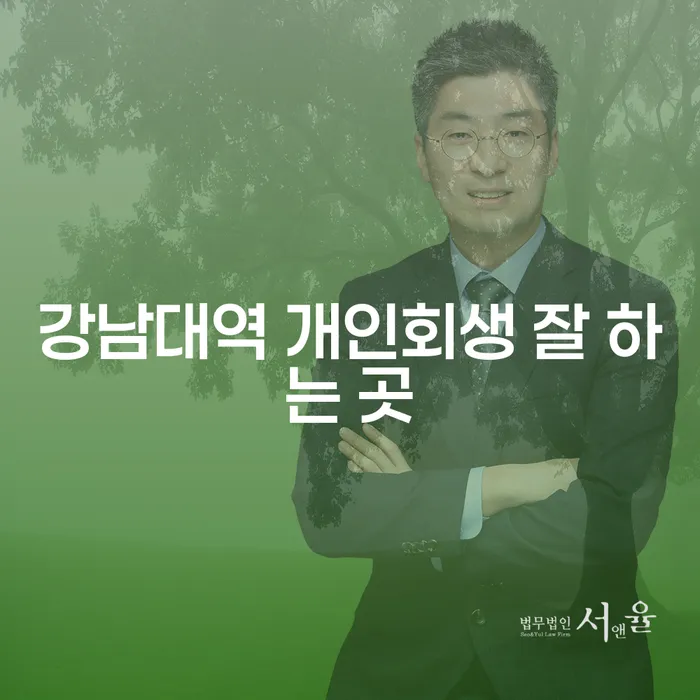 강남대역 개인회생 잘 하는 곳