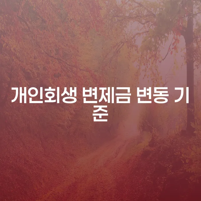 개인회생 변제금 변동 기준, 어떻게 계산할까요?