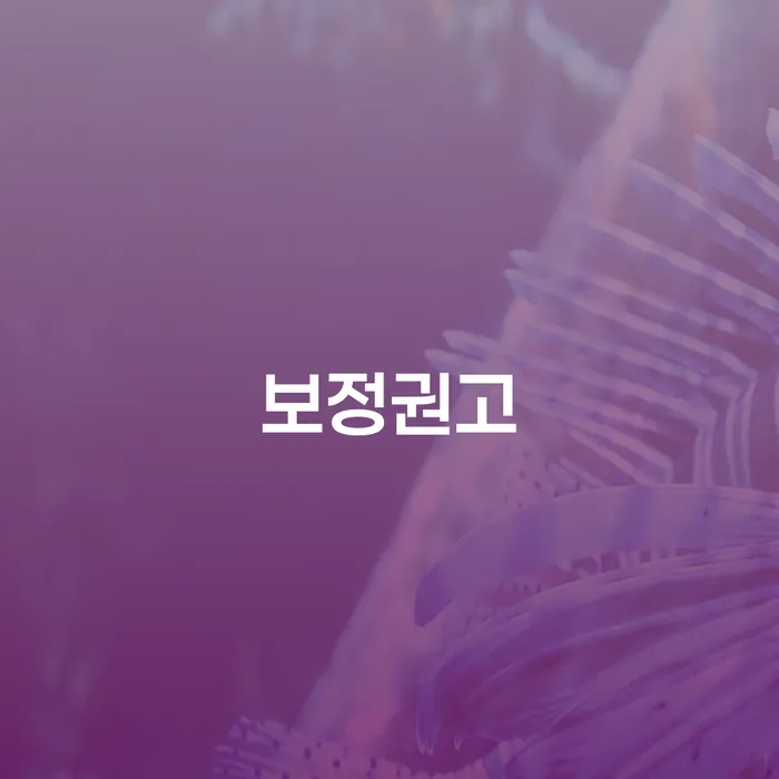보정권고란 무엇이며, 광명시 도산전문변호사와 함께하는 해결책은?